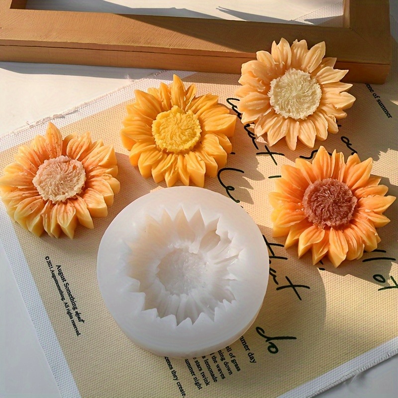 Natural Making Soap - Vibrant 3D Sunflower Silicone Mold for