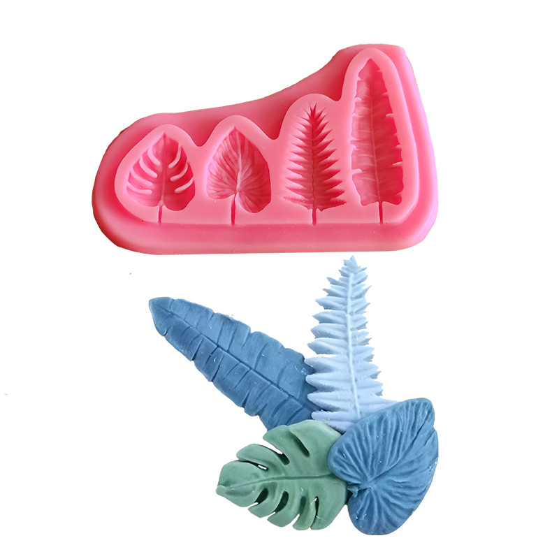 Natural Making Soap - Palm Leaves And Turtle Leaf Silicone