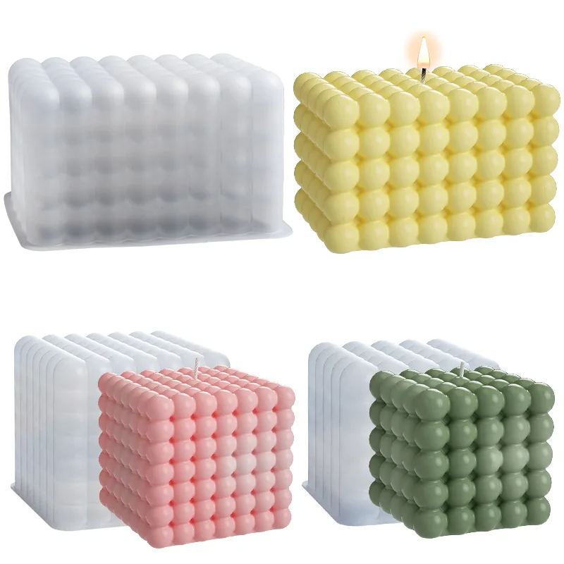 Soap Making Handmade - Large Bubble Cube Candles Silicone Mold