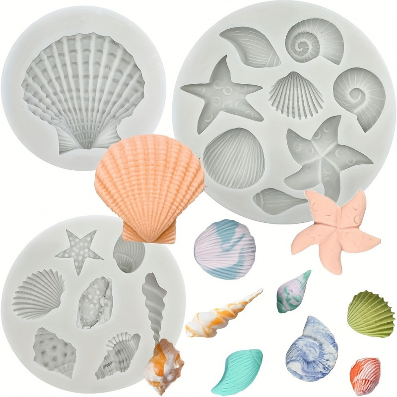 Soap Making Easy - 3pcs/set, shell mold set, irregular shape,