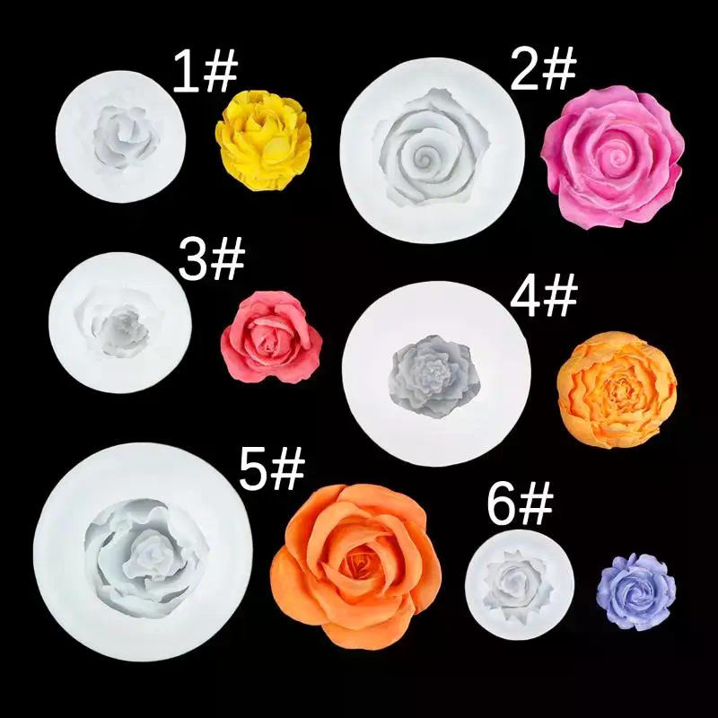 Soap Making Handmade - 3D Rose Flower Silicone Candle Mold