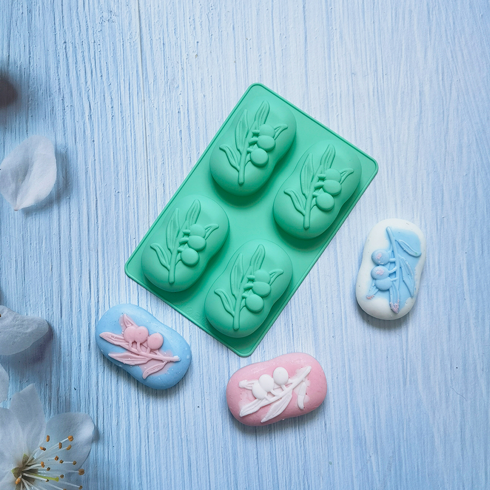 4 Cavities Oval Olive Tree Sil - Soap Making Diy Kit 评论和价格
