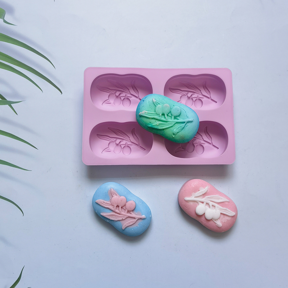 4 Cavities Oval Olive Tree Sil - Soap Making Diy Kit 评论和价格