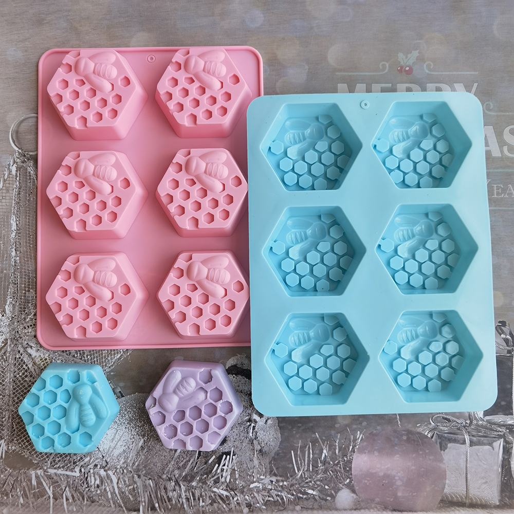 Silicone Hexagonal Bee Soap Mo - Soap Making Accessories 评论和价格