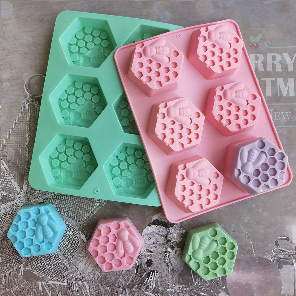 Silicone Hexagonal Bee Soap Mo - Soap Making Accessories 评论和价格