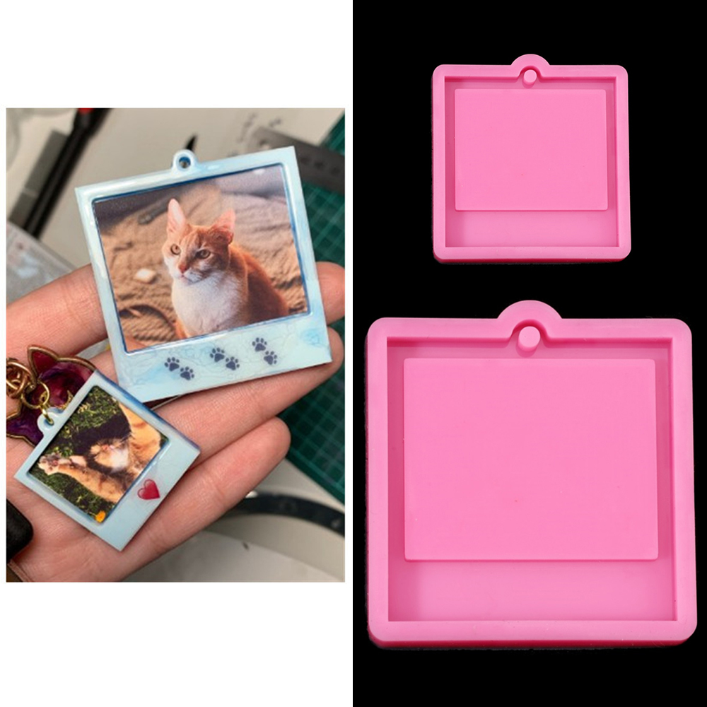 Photo Frame Epoxy Resin Keycha - Natural Making Soap 评论和价格
