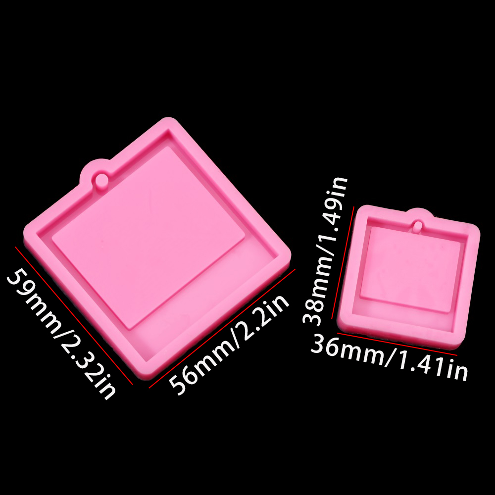 Photo Frame Epoxy Resin Keycha - Natural Making Soap 评论和价格