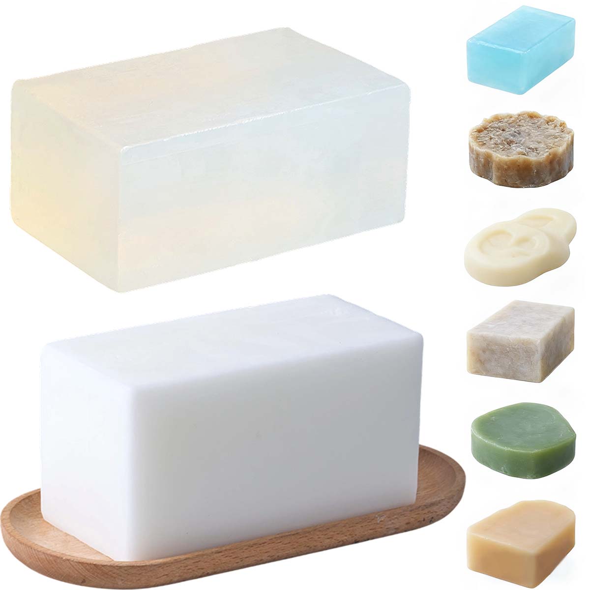 1000g Clear White Soap Base DI - Soap Making Glycerin 评论和价格