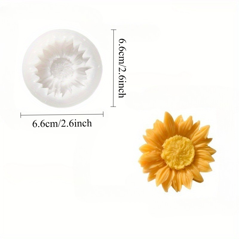 Vibrant 3D Sunflower Silicone  - Natural Making Soap 评论和价格