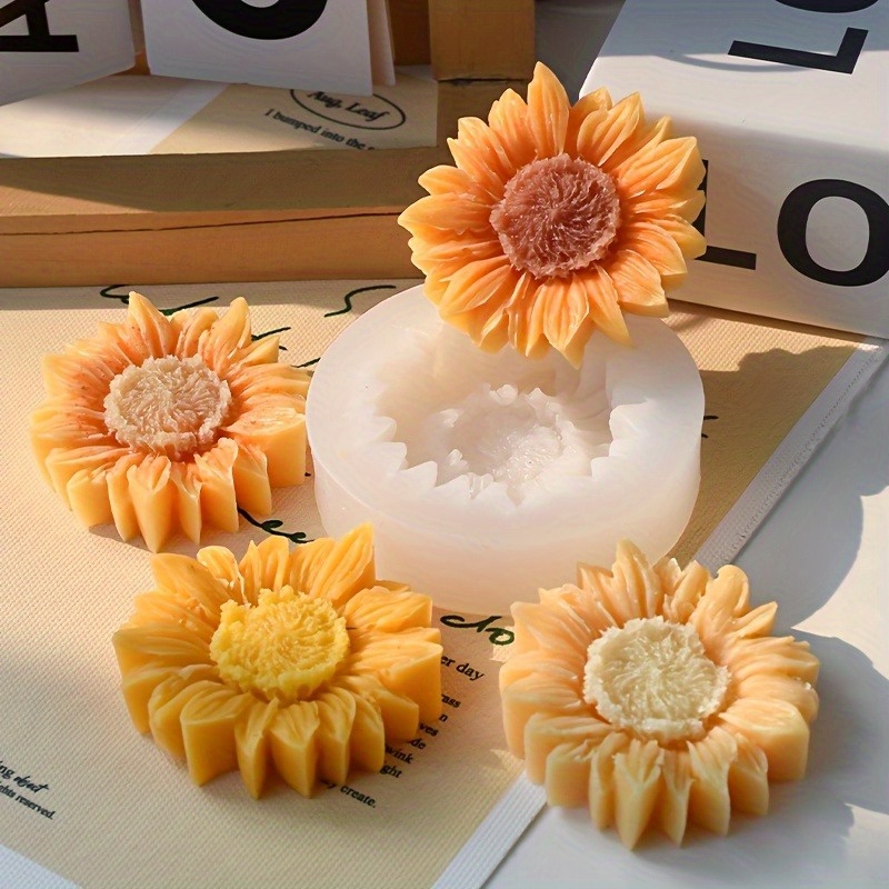 Vibrant 3D Sunflower Silicone  - Natural Making Soap 评论和价格