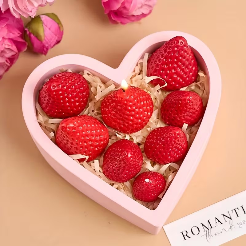 Strawberry Silicone Candle Mol - Natural Making Soap 评论和价格