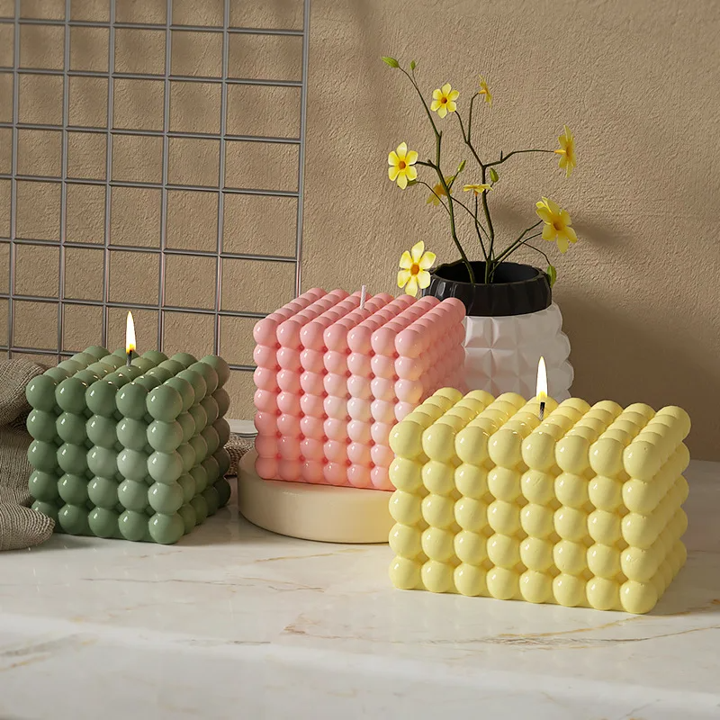 Large Bubble Cube Candles Sili - Soap Making Handmade 评论和价格