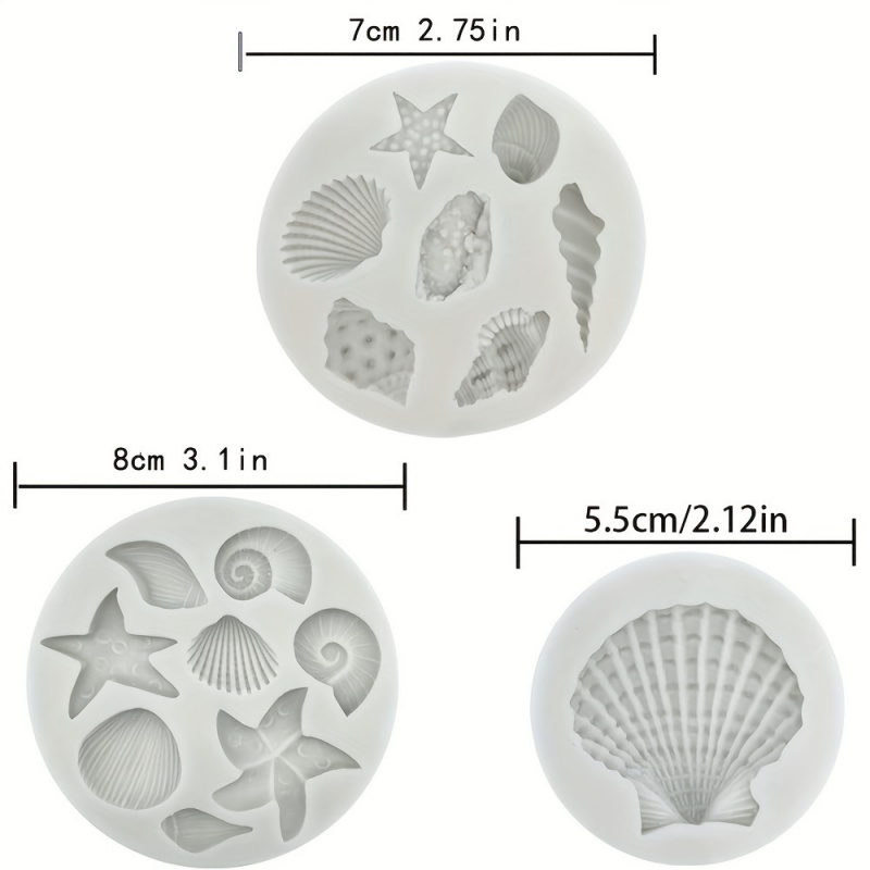 3pcs/set, shell mold set, irre - Soap Making Easy 评论和价格