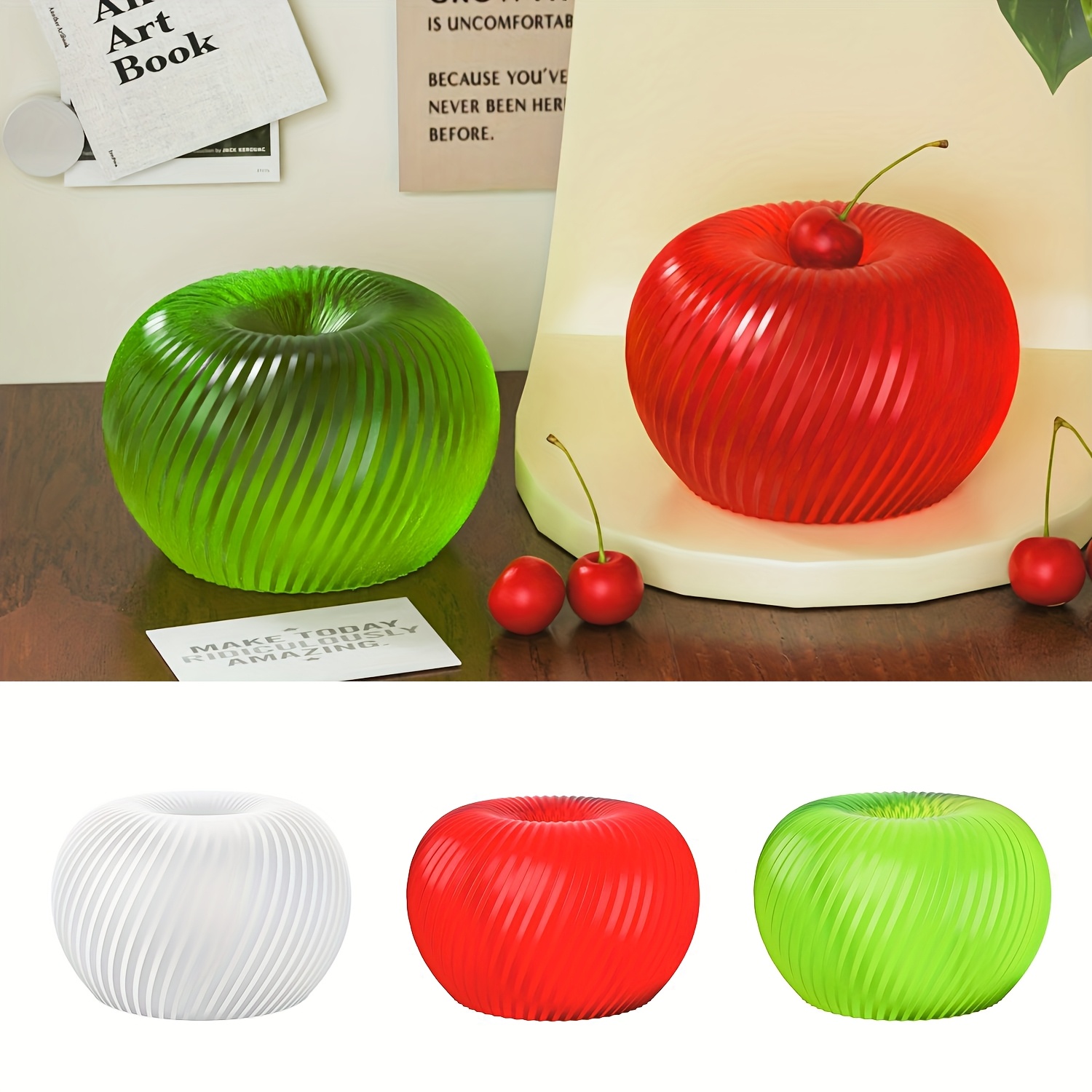 A trendy red apple silicone mo - Natural Making Soap 评论和价格