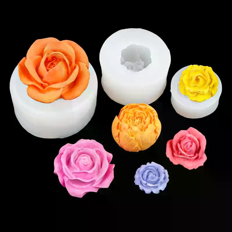 3D Rose Flower Silicone Candle - Soap Making Handmade 评论和价格