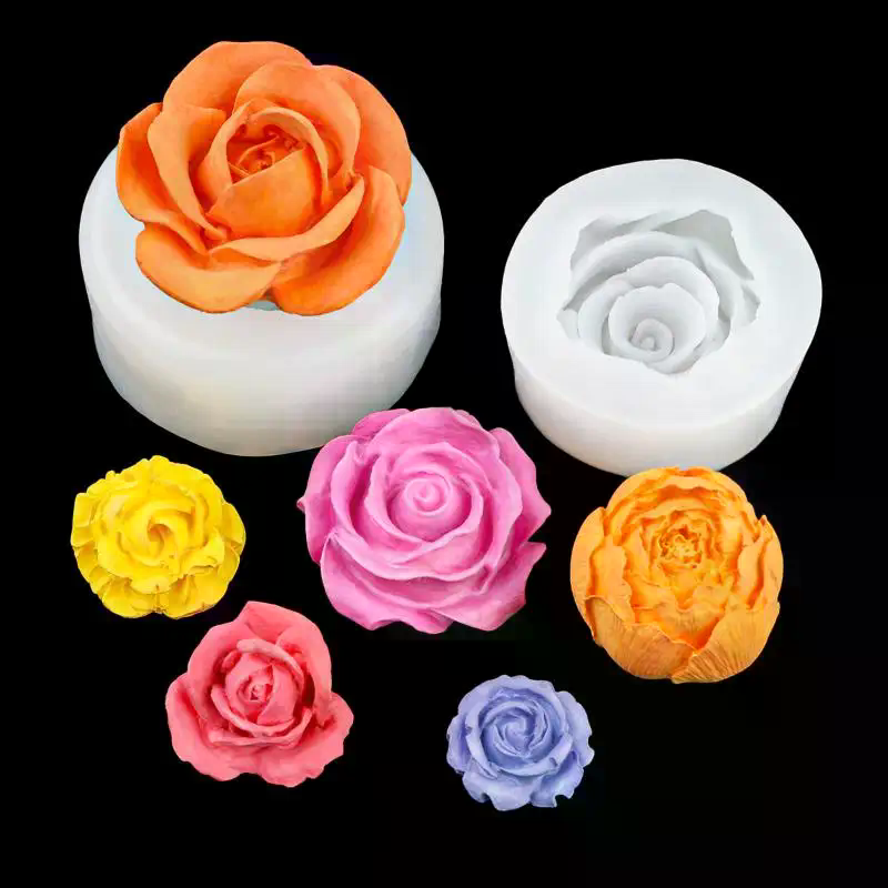 3D Rose Flower Silicone Candle - Soap Making Handmade 评论和价格