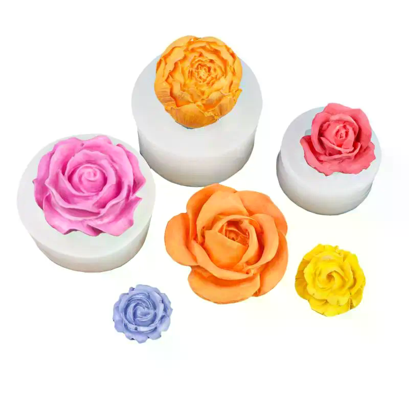 3D Rose Flower Silicone Candle - Soap Making Handmade 评论和价格