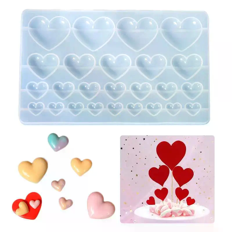 Love Heart Silicone Mold Diffe - Soap Making Handmade 评论和价格
