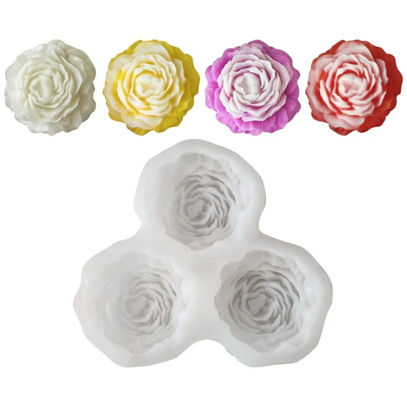 Peony Flower Candle Silicone M - Soap Making Handmade 评论和价格