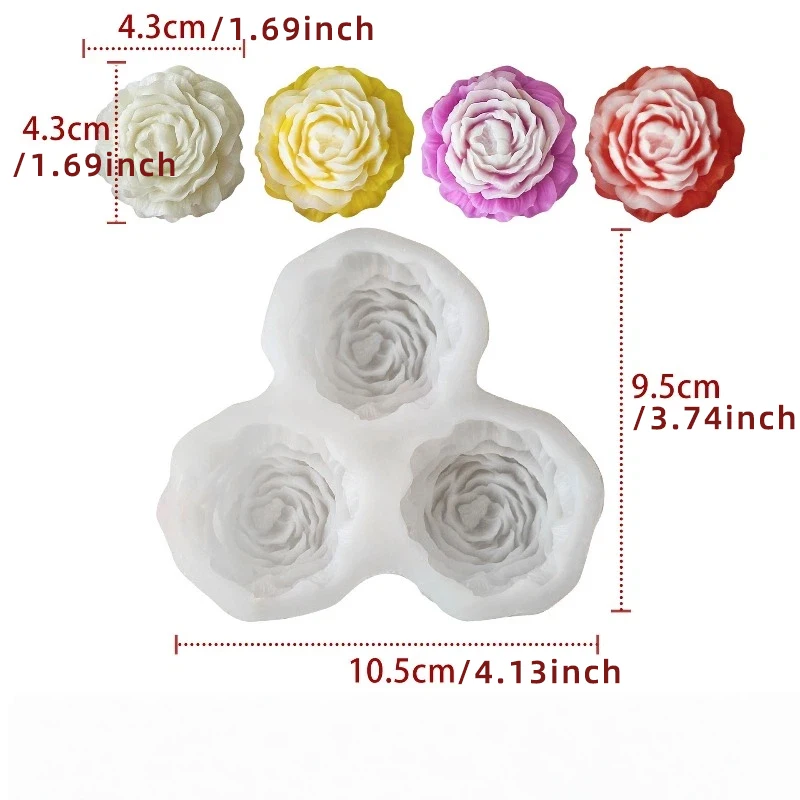 Peony Flower Candle Silicone M - Soap Making Handmade 评论和价格